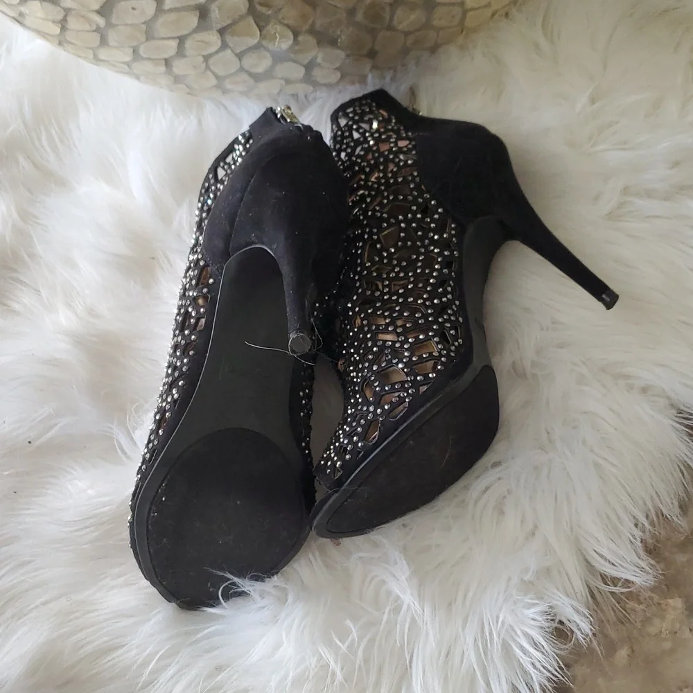 Zigi soho black studded open toe bootie size 7.5 - Picture 13 of 17